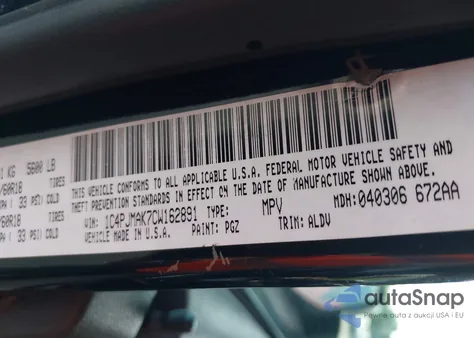 2012 Jeep Liberty Sport z USA, uszkodzony, nr VIN 1C4PJMAK7CW162891